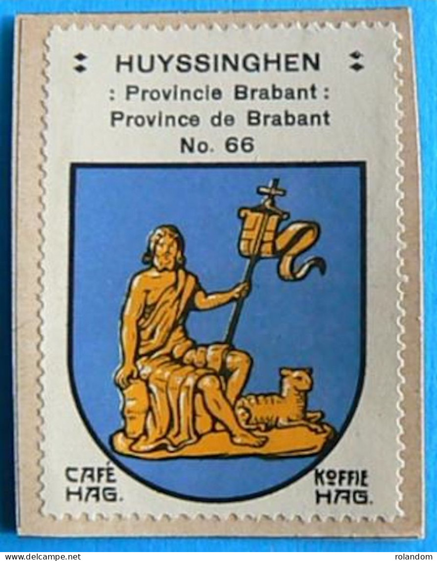 Brabant N066 Huyssinghen Huizingen Timbre Vignette 1930 Café Hag Armoiries Blason écu TBE - Tee & Kaffee