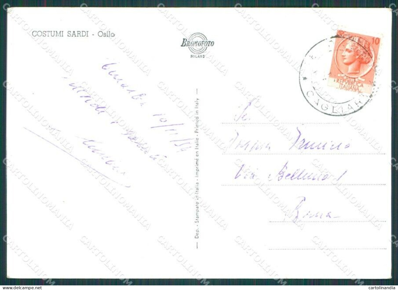 Sassari Osilo Costumi STRAPPINO Foto FG Cartolina KB4093 - Sassari