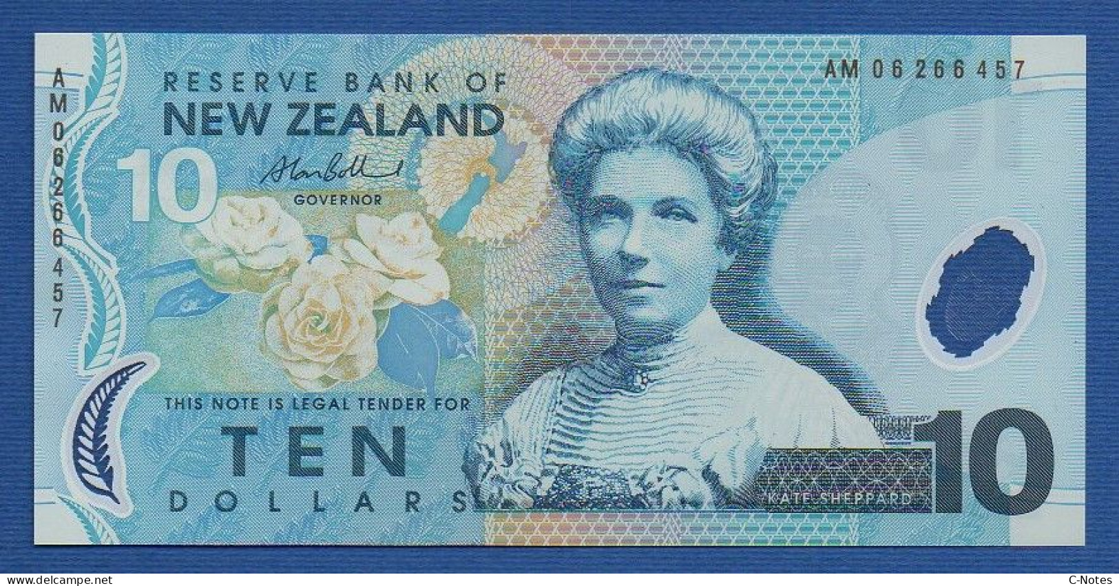 NEW ZEALAND  - P.186b – 10 Dollars 2006 UNC, S/n AM06 266457 - Nieuw-Zeeland