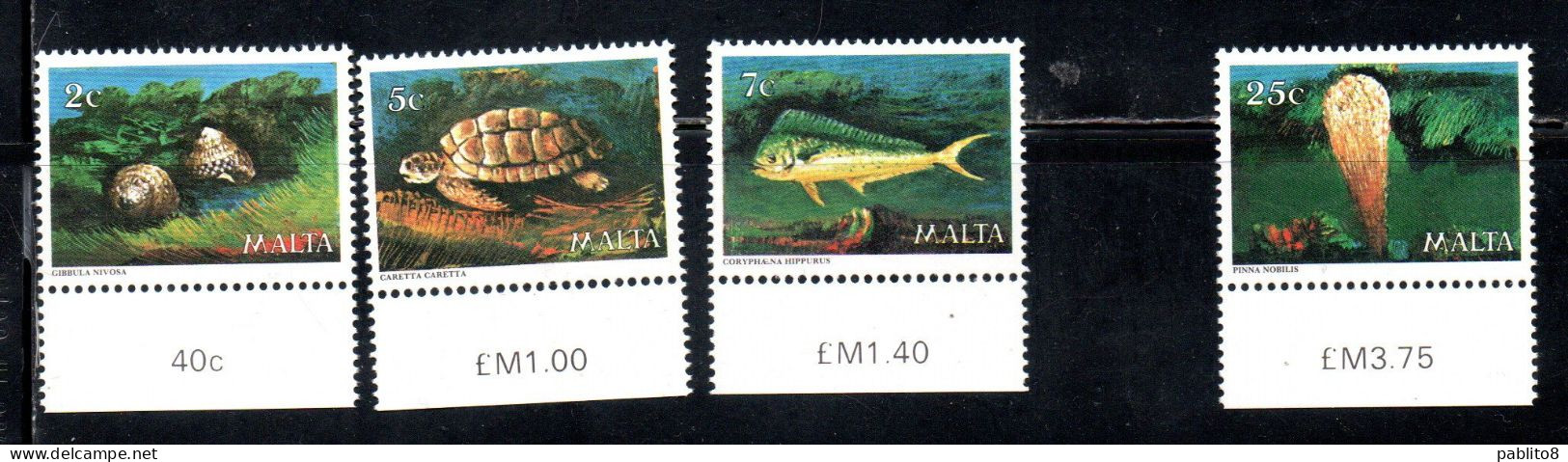 MALTA 1979 SEA FAUNA MARINA MARINE LIFE COMPLETE SET SERIE COMPLETA MNH - Malta