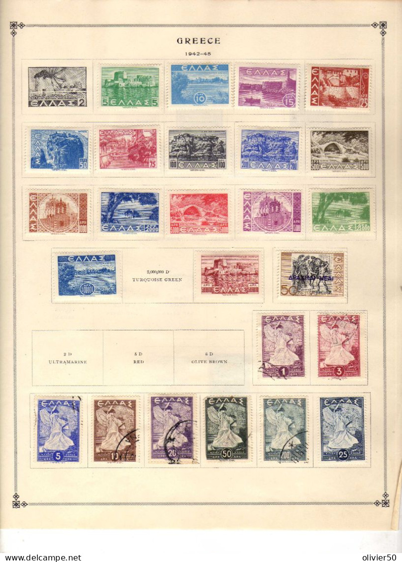 Grece -  Sites - Victoire - Roosevelt - Neufs* Et Obliteres - 2 Pages -  38 Timbres - Nuovi