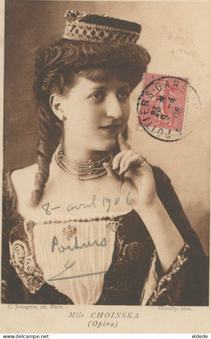 Opera  Singer Mlle Choinska  Sexy With Long Braids  Sent To Colombiers Par Vienne - Pologne