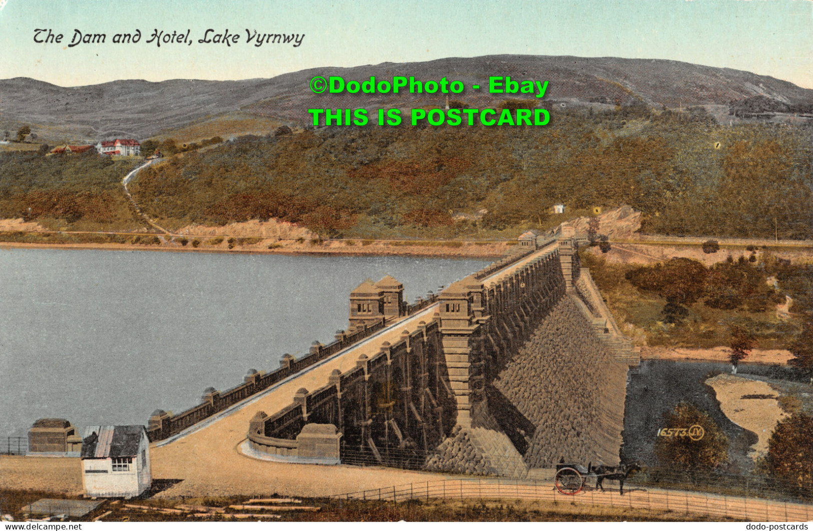 R436143 Lake Vyrnwy. The Dam And Hotel. R. A. Bryan - Mondo