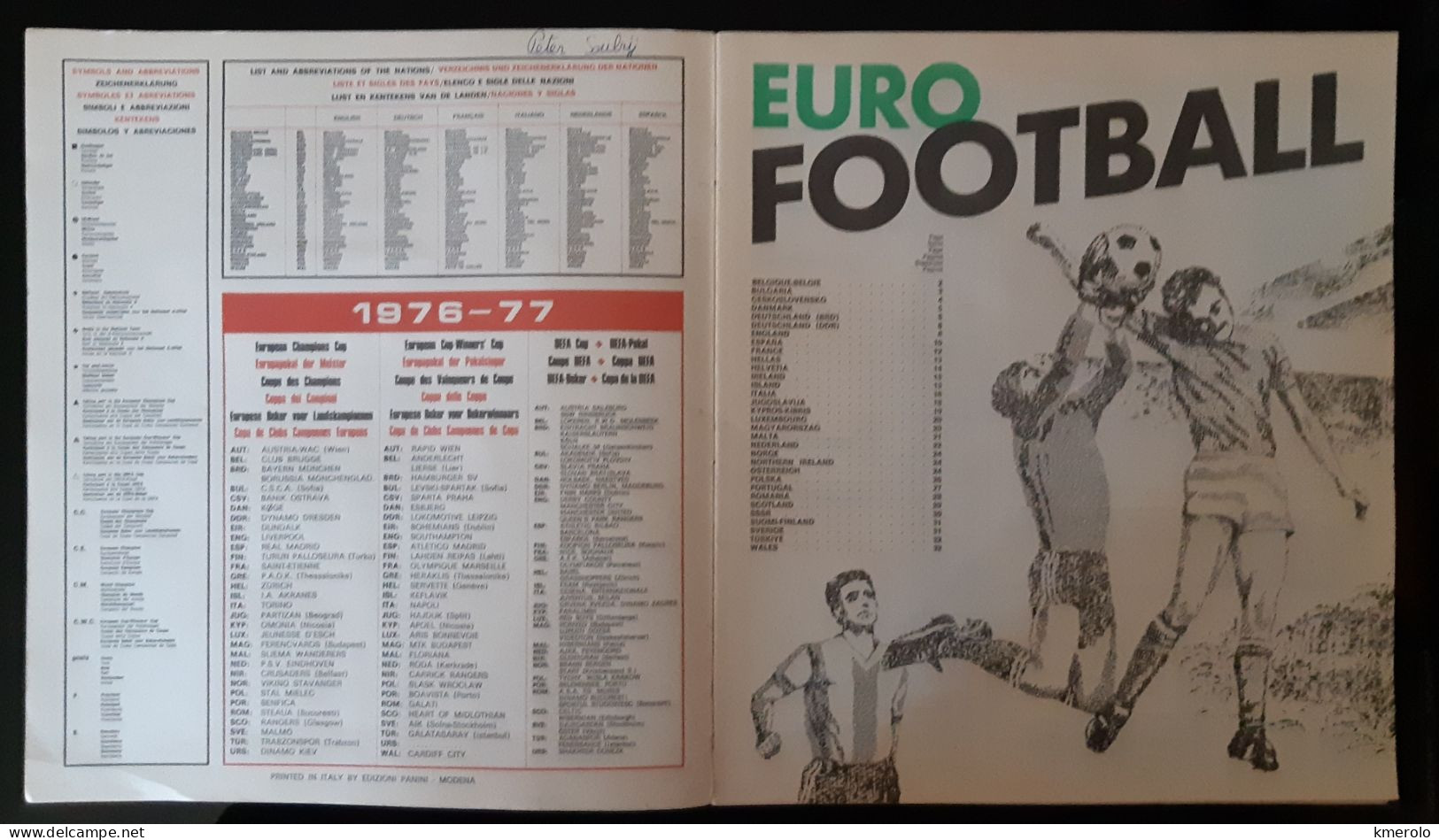 Album Figurine Calciatori Panini Euro Football 1976/77 Con 229 Su 288 Bello !!. - Italiaanse Uitgave