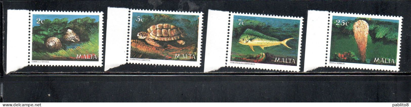 MALTA 1979 SEA FAUNA MARINA MARINE LIFE COMPLETE SET SERIE COMPLETA MNH - Malta