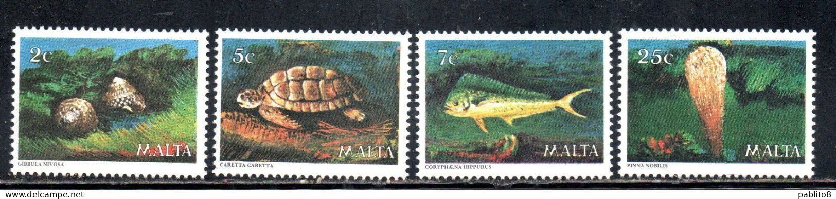 MALTA 1979 SEA FAUNA MARINA MARINE LIFE COMPLETE SET SERIE COMPLETA MNH - Malte