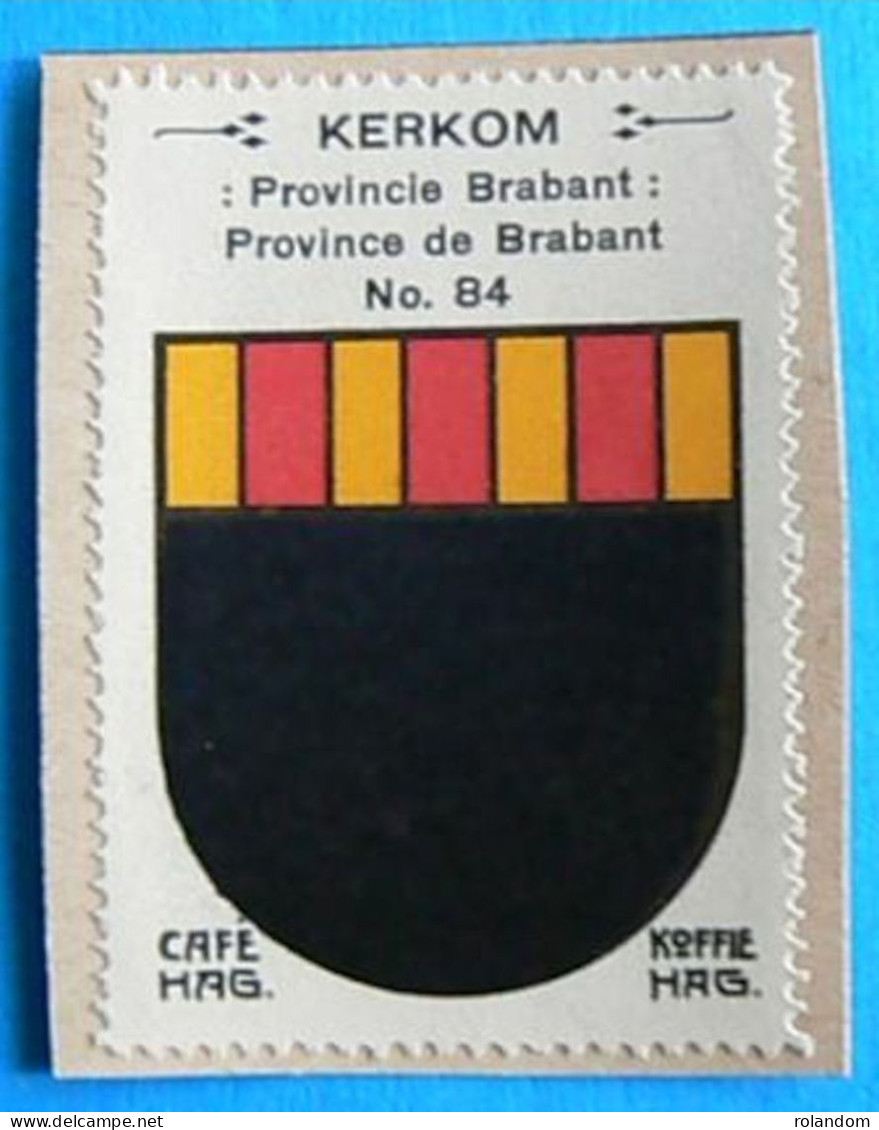 Brabant N084 Kerkom Boutersem Timbre Vignette 1930 Café Hag Armoiries Blason écu TBE - Tee & Kaffee