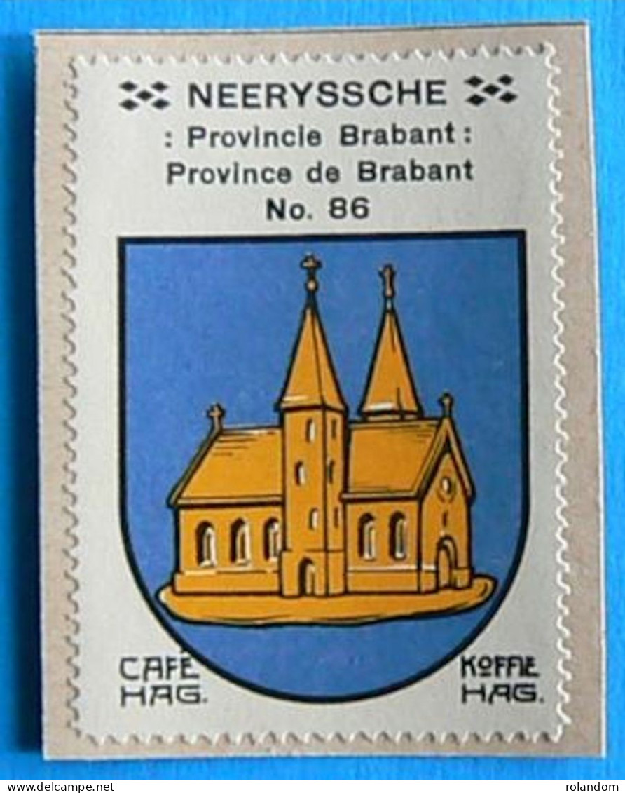 Brabant N086 Neeryssche Neerijse Huldenberg Timbre Vignette 1930 Café Hag Armoiries Blason écu TBE - Thee & Koffie