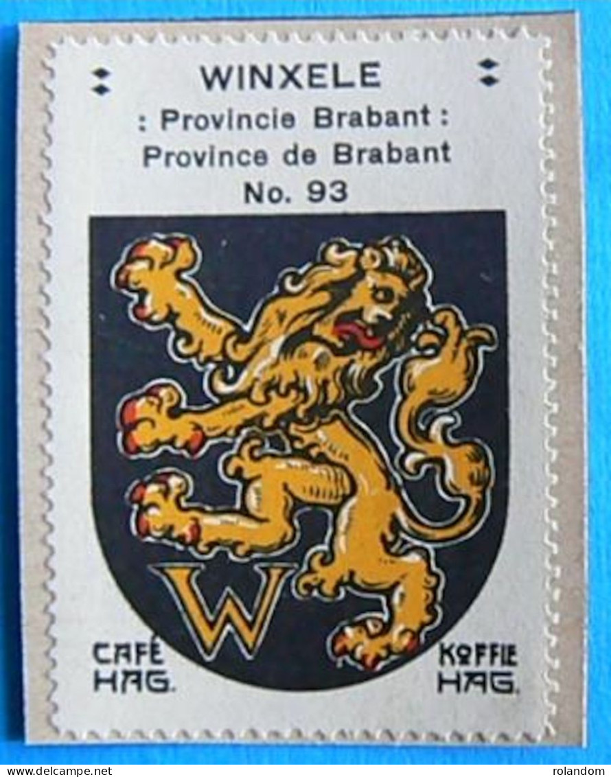 Brabant N093 Winxele Winksele Herent Timbre Vignette 1930 Café Hag Armoiries Blason écu TBE - Tea & Coffee Manufacturers