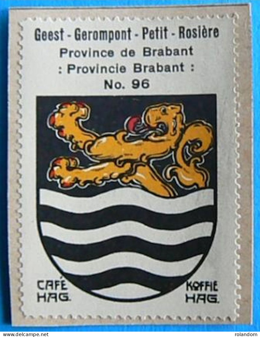 Brabant N096 Geest-Gerompont-Petit-Rosière Timbre Vignette 1930 Café Hag Armoiries Blason écu TBE - Tee & Kaffee