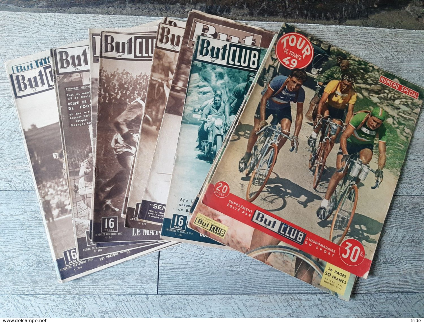 Lot 14 Revues But Club Tour De France Cyclisme Sports 2 N° Spéciaux 1949 Et 1950 - Deportes