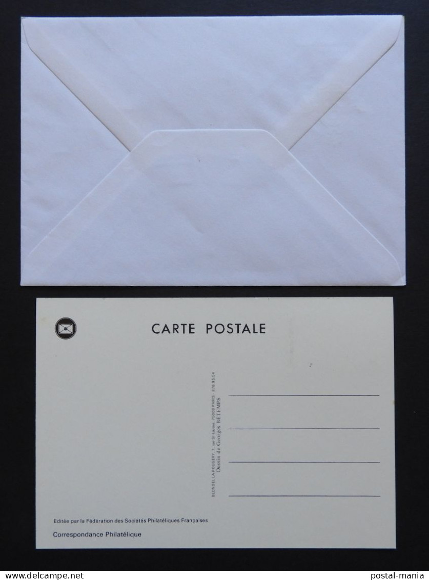 France - Carte Maximum + Enveloppe 1985 Journée Du Timbre Timbre Daguin  N°2362 Quelques Petite Rousseur  // B 55 - Gebraucht