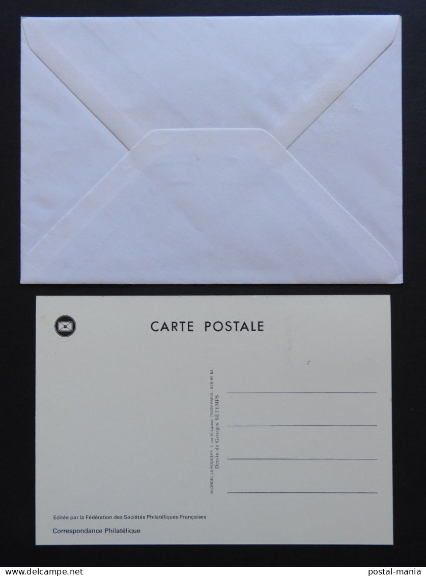 France - Carte Maximum + Enveloppe 1985 Journée Du Timbre Timbre Daguin  N°2362 Quelques Petite Rousseur  // B 55 - Usados