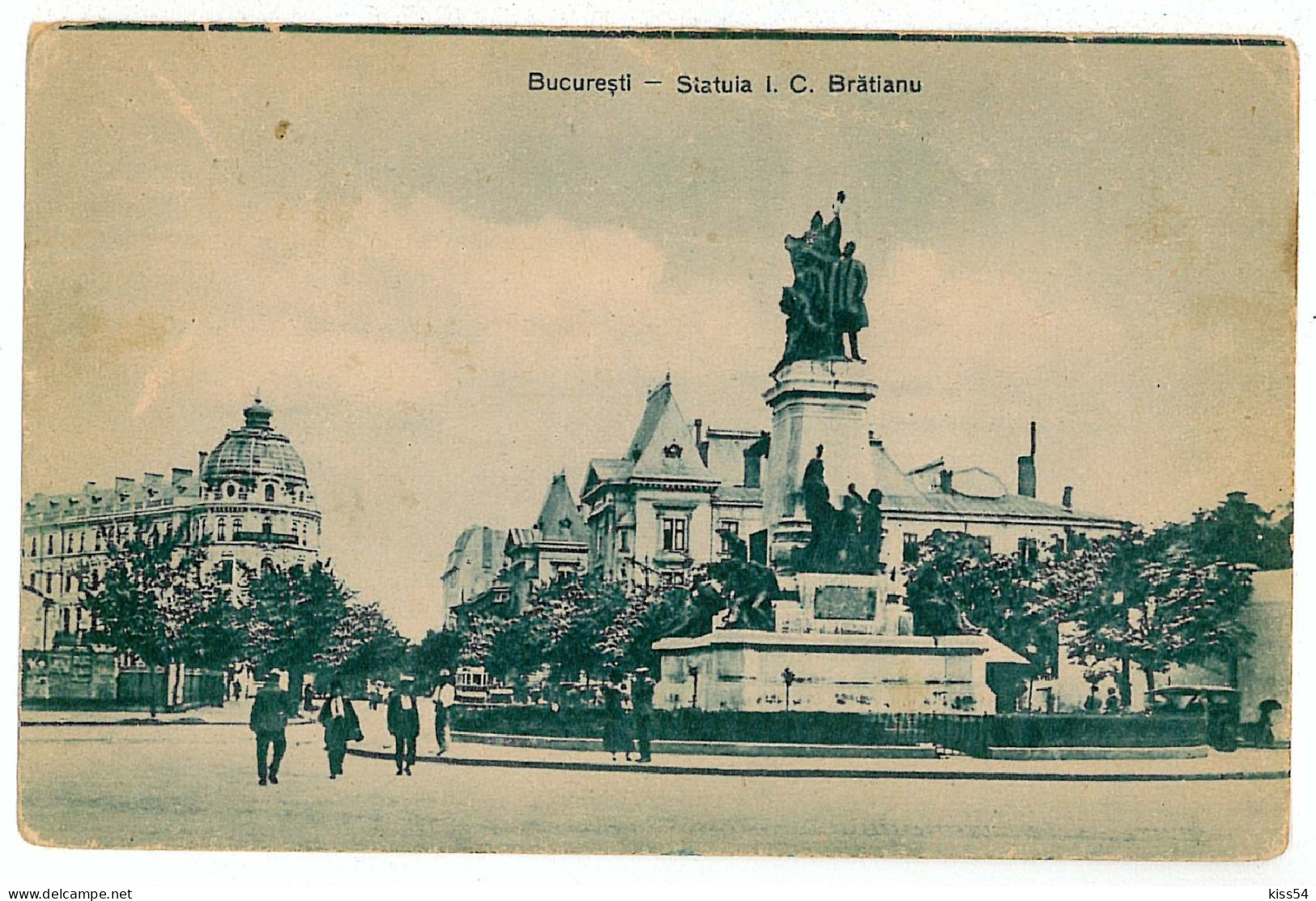 RO 79 - 1376 BUCURESTI, BRATIANU Statue, Romania - Old Postcard - Used - 1932 - Romania