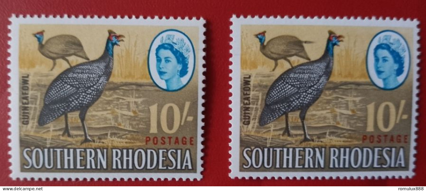 SOUTHERN RHODESIA MNH SACC 106 WITH TAIL FEATHER FLAW - Southern Rhodesia (...-1964)