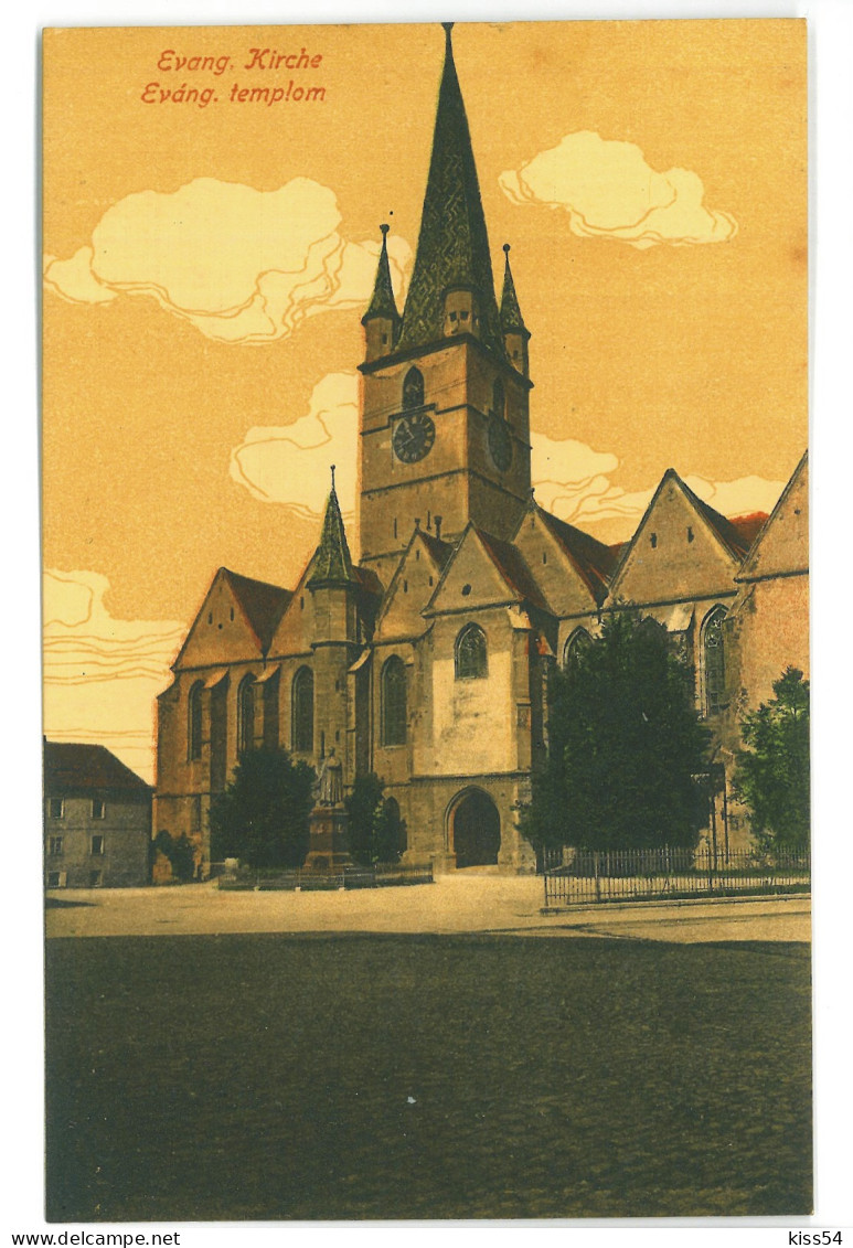 RO 79 - 20695 SIBIU, Evangelical Church, Romania - Old Postcard - Unused - Rumänien