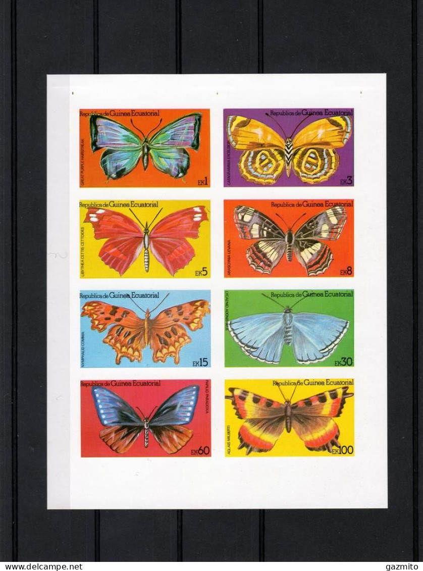 Guinea Equat. 1979, Butterflies, Year Of The Child, 8val In BF IMPERFORATED - Schmetterlinge