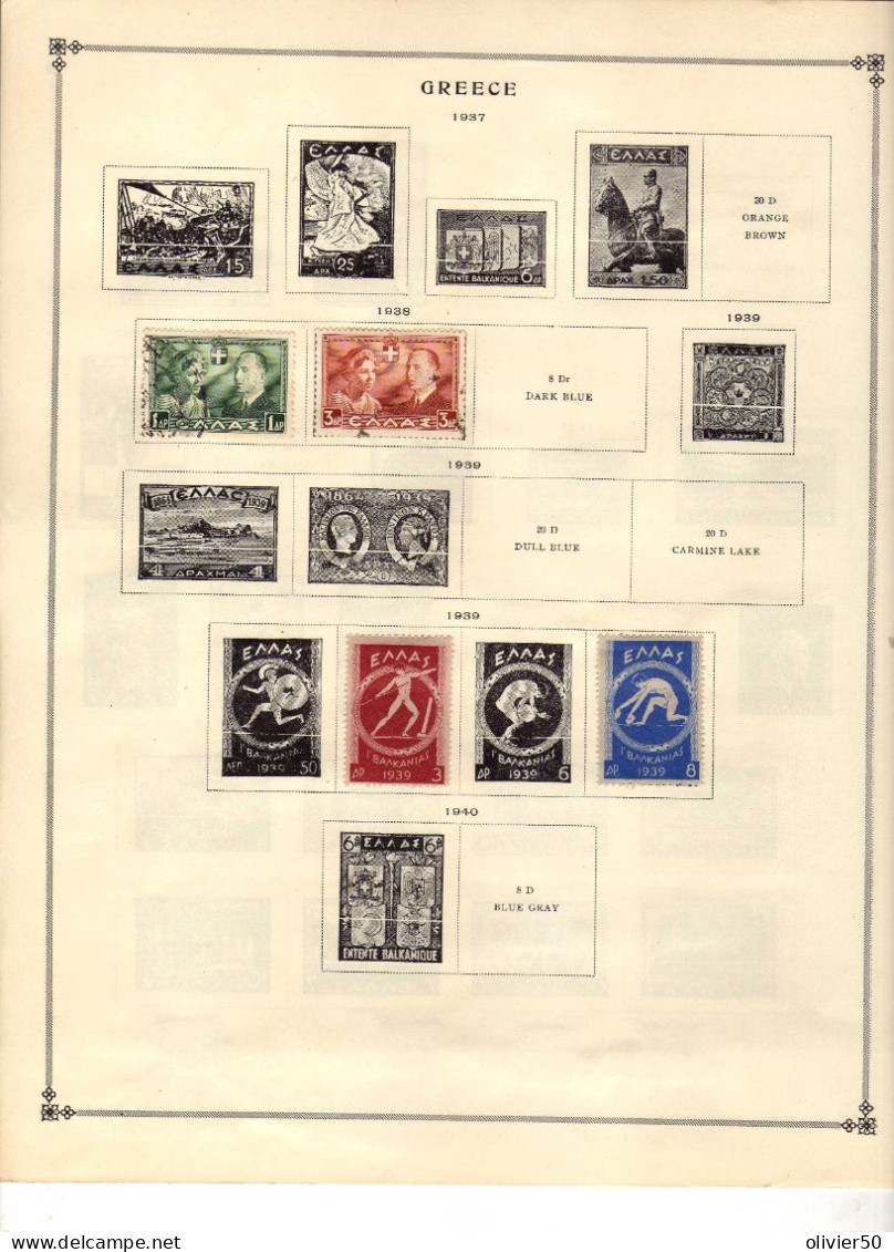 Grece -  Sites -  - Roi -  Art Antique - Obliteres - Quelques Neufs* - 2 Pages -  26  Timbres - Gebraucht