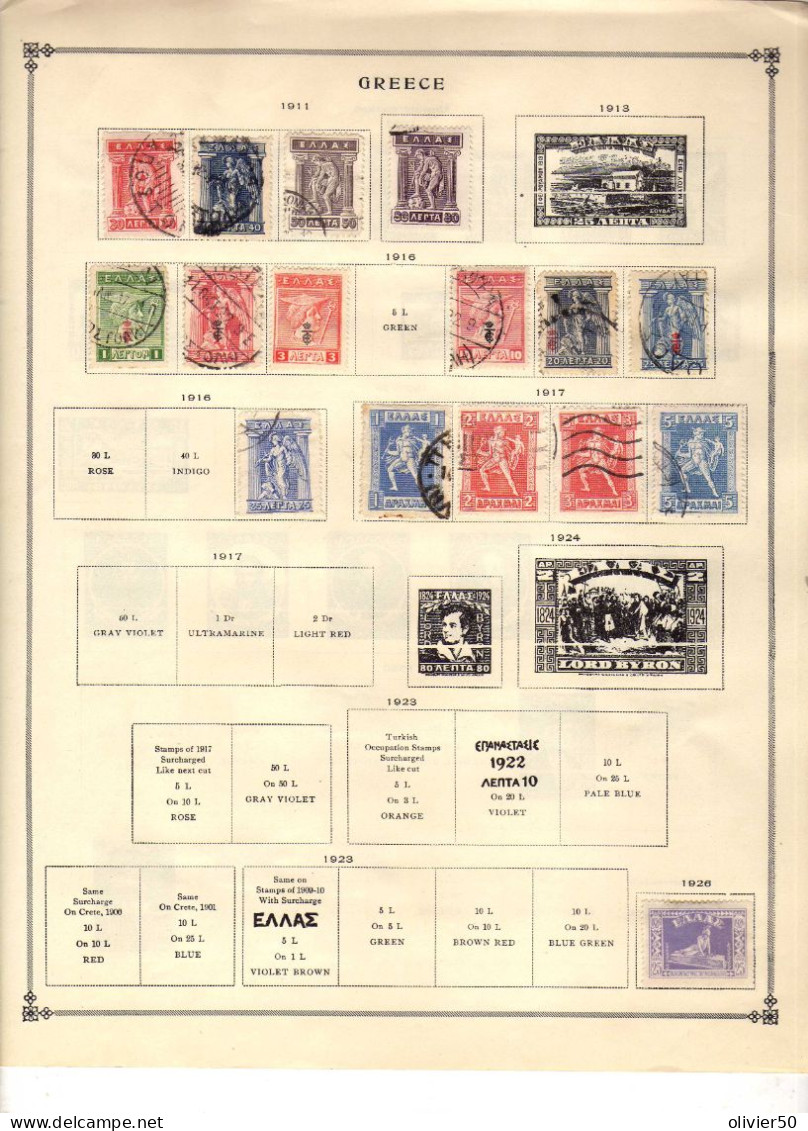 Grece -  Sites -  - Roi   Art Anique - Obliteres - Quelques Neufs* - 3 Pages -  39  Timbres - Oblitérés