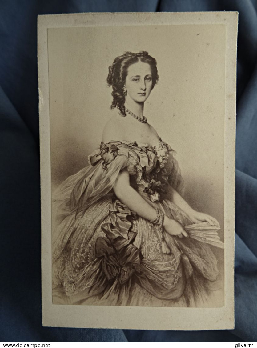 Photo CDV Desmaisons à Paris  Grande Duchesse Alexandra Iossifovna De Russie  CA 1860 - L430 - Ancianas (antes De 1900)