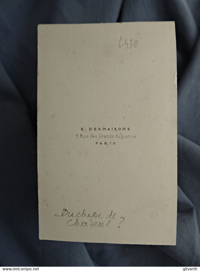 Photo CDV Desmaisons à Paris  Grande Duchesse Alexandra Iossifovna De Russie  CA 1860 - L430 - Ancianas (antes De 1900)