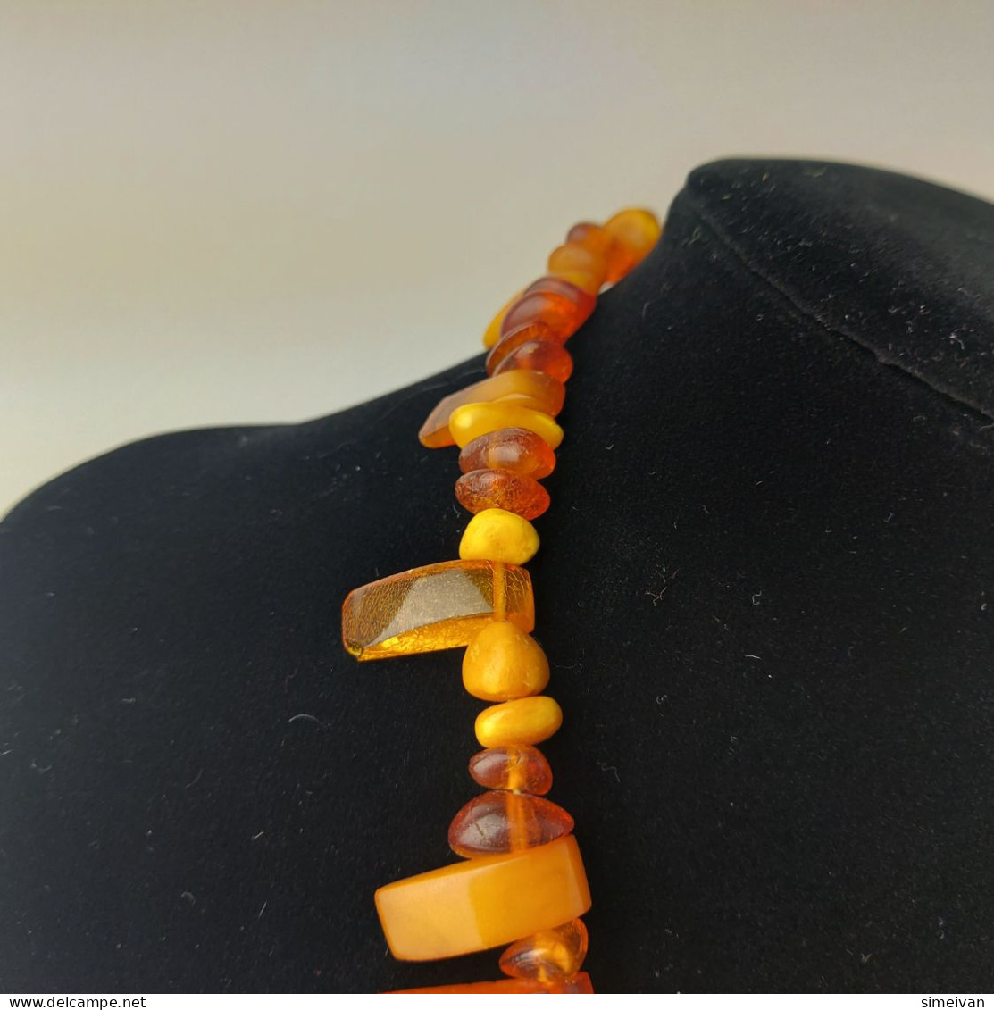 Vintage Natural 36 Gr. Butterscotch Egg Yolk Baltic Amber Necklace #5540 - Etnica