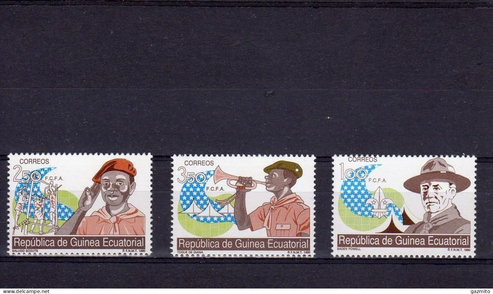 Guinea Equat. 1990, Scout, 3val - Guinea Equatoriale