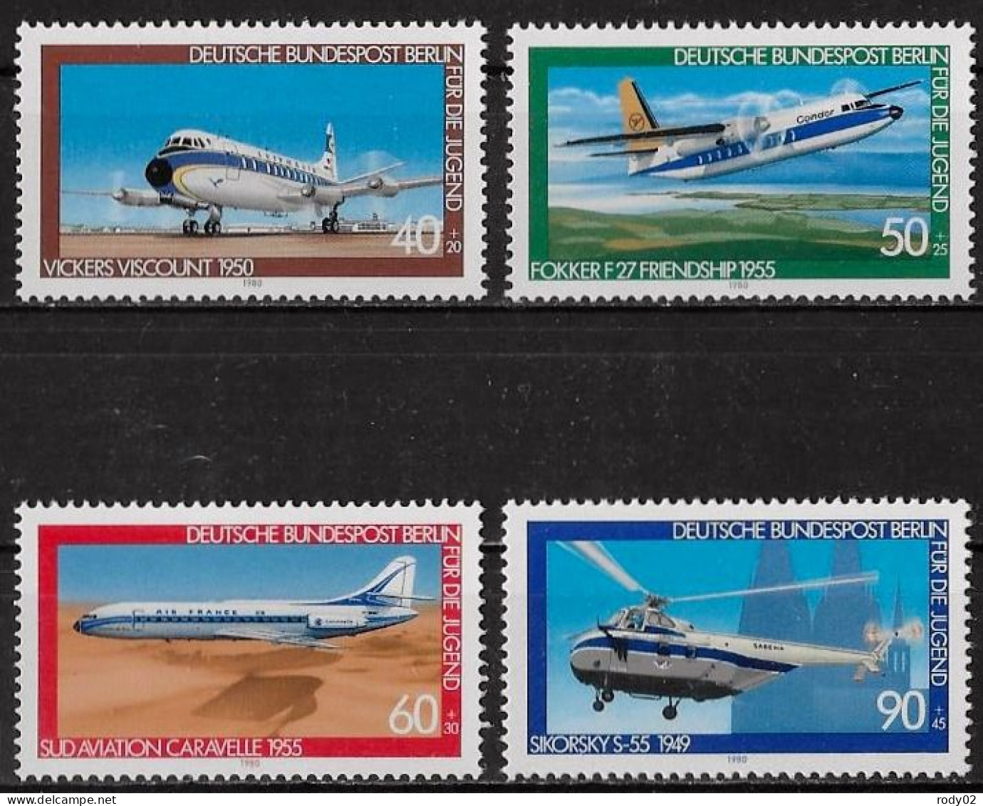 BERLIN - AVIATION - N° 552 A 555 ET 578 A 581 - NEUF** MNH - Aerei