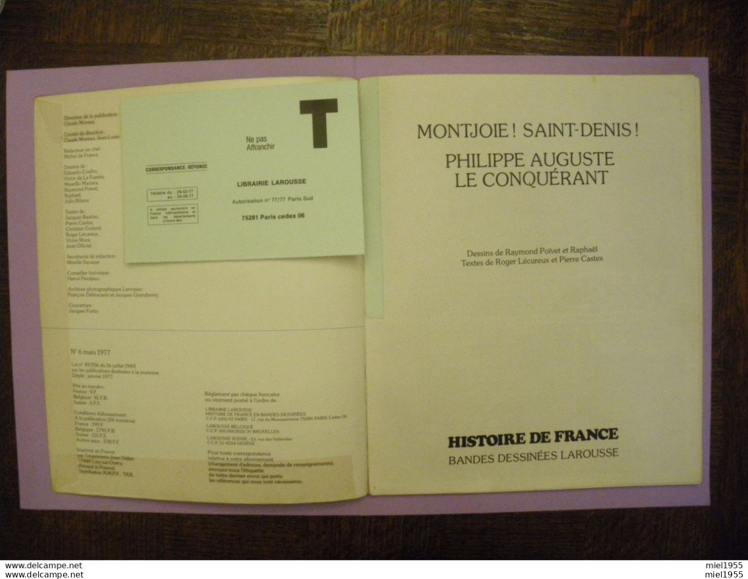 1977 BD Bande Dessinée FR3 LAROUSSE Histoire De France N°6 (3 Photos) Voir Description - Other & Unclassified