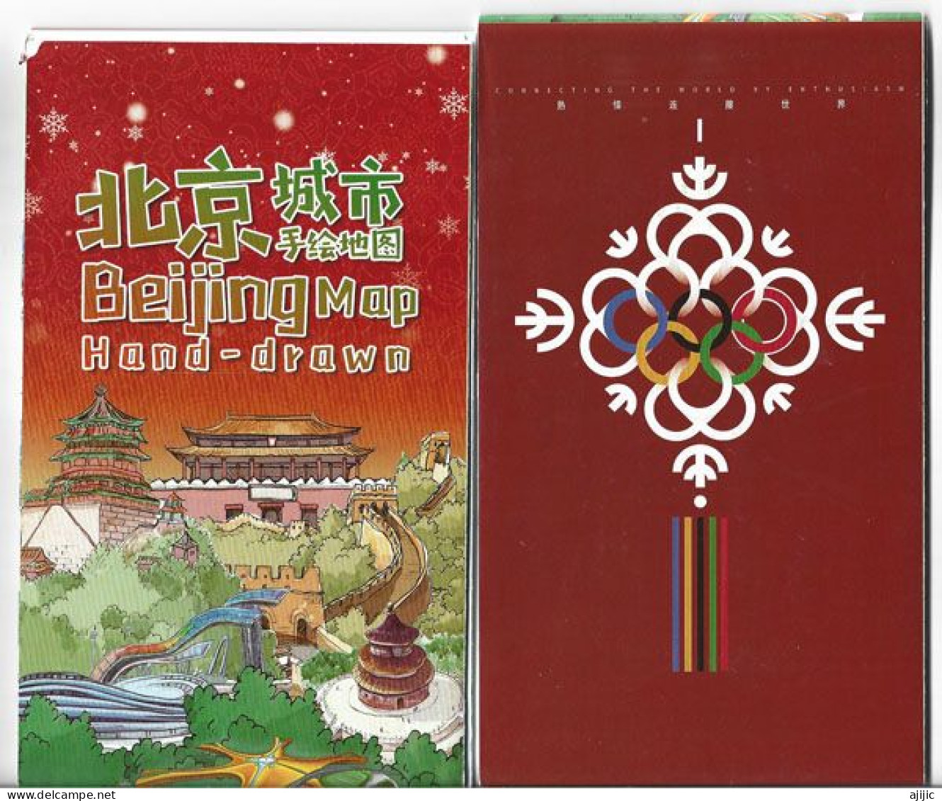 BEIJING OLYMPICS 2022.    Map + Beijing Rail TransitLines.  (new-unused) - Inverno 2022 : Pechino