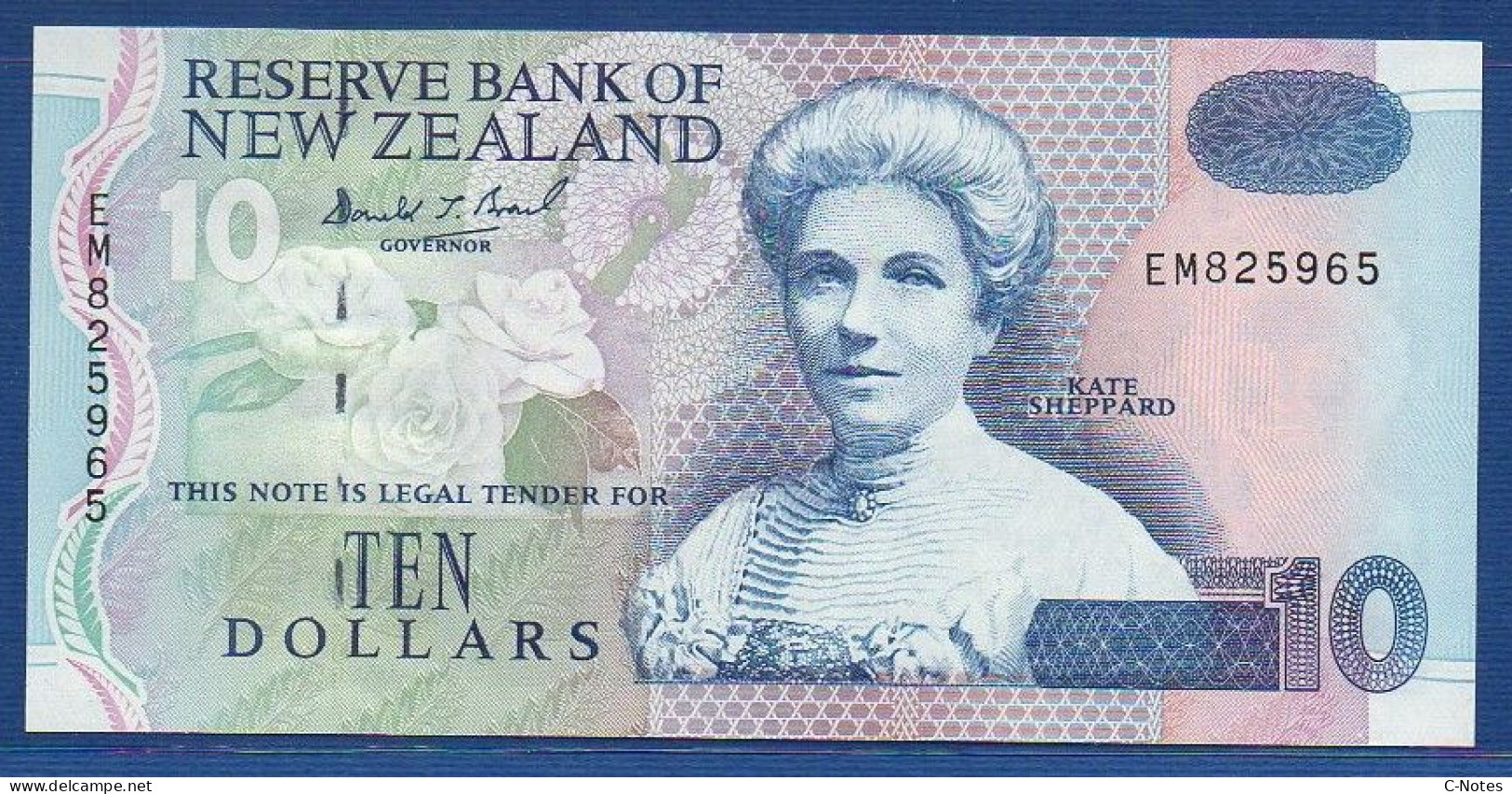 NEW ZEALAND  - P.182b – 10 Dollars ND (1994) UNC, S/n EM825965 - Nouvelle-Zélande