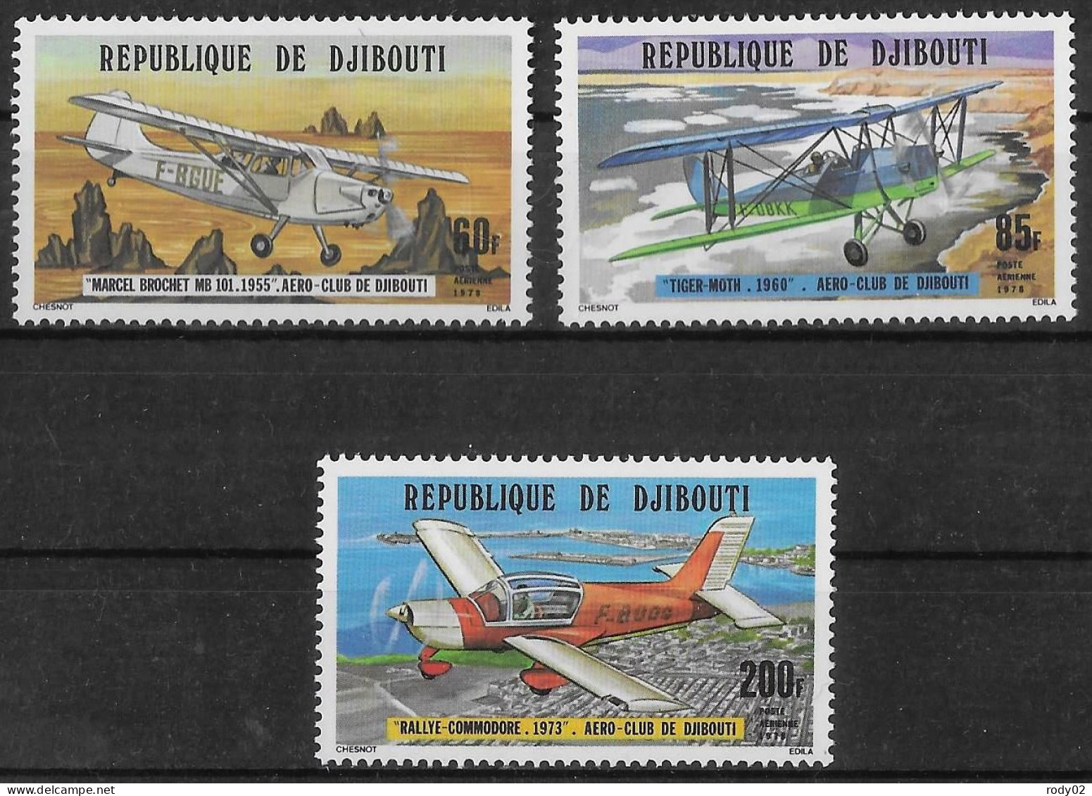 DJIBOUTI - AVIATION - PA 116 A 118 - NEUF** MNH - Avions