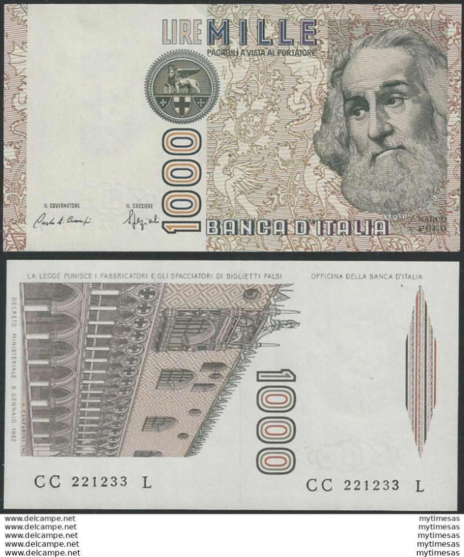 1984 Italia Lire 1.000 Marco Polo FDS Rif. BI 57C Gigante - Other & Unclassified