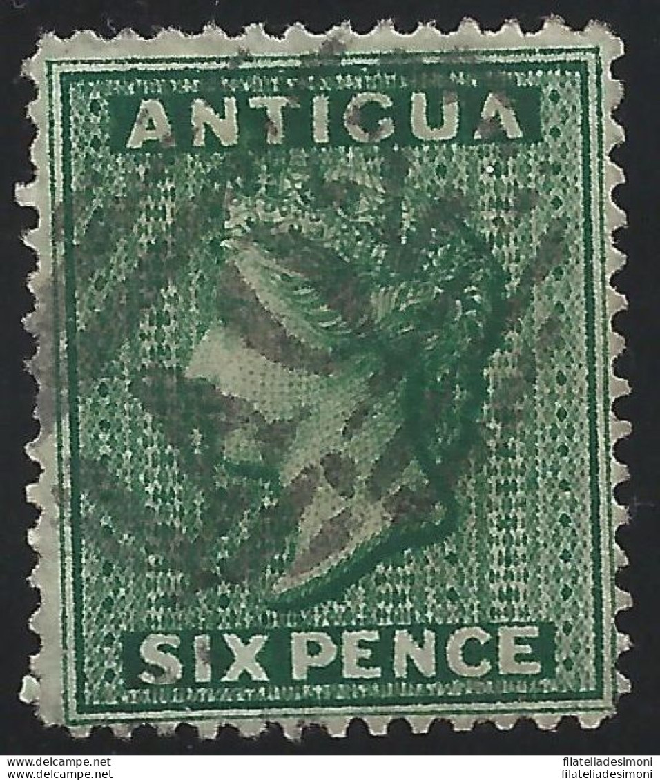 1884 ANTIGUA - SG N° 29  6d. Deep Green USED - Altri & Non Classificati