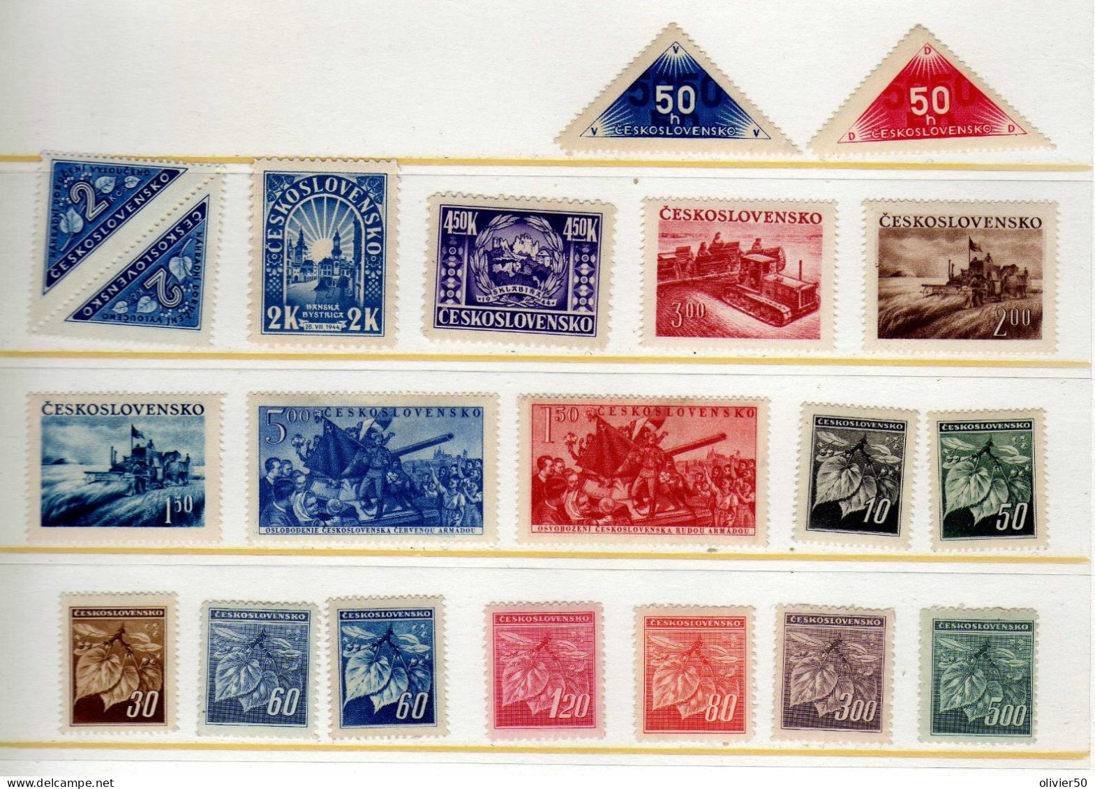 Tchecoslovaquie - Moissons - Revolution - Feuille De Tilleul -  Neufs** - MNH - Unused Stamps