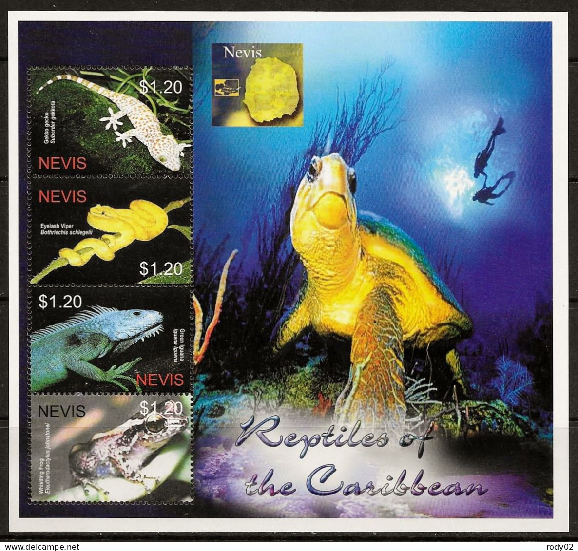 NEVIS - REPTILES - N° 1802 A 1805 - NEUF** MNH - Other & Unclassified