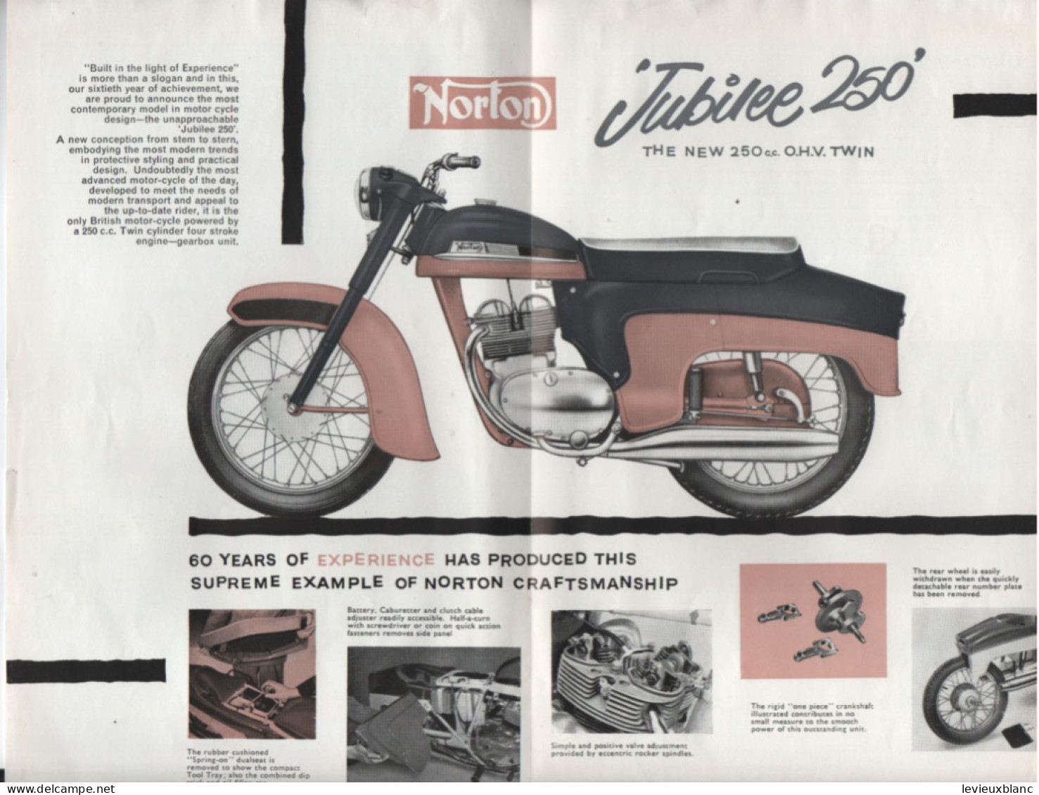 "NORTON Jubilee 250"/ The Utimate In Two-wheeled Transport/ "NORTOMO BIRMINGHAM" /Vers 1960-65     AC219 - Publicidad