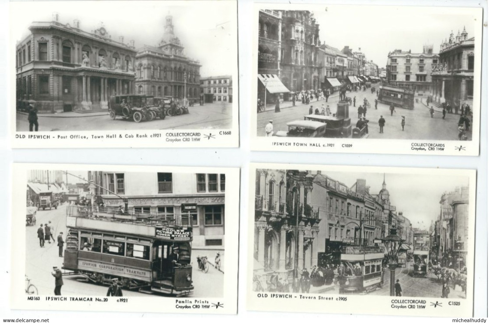 4 POSTCARDS PAMLIN PRINTS  IPSWICH - Ipswich