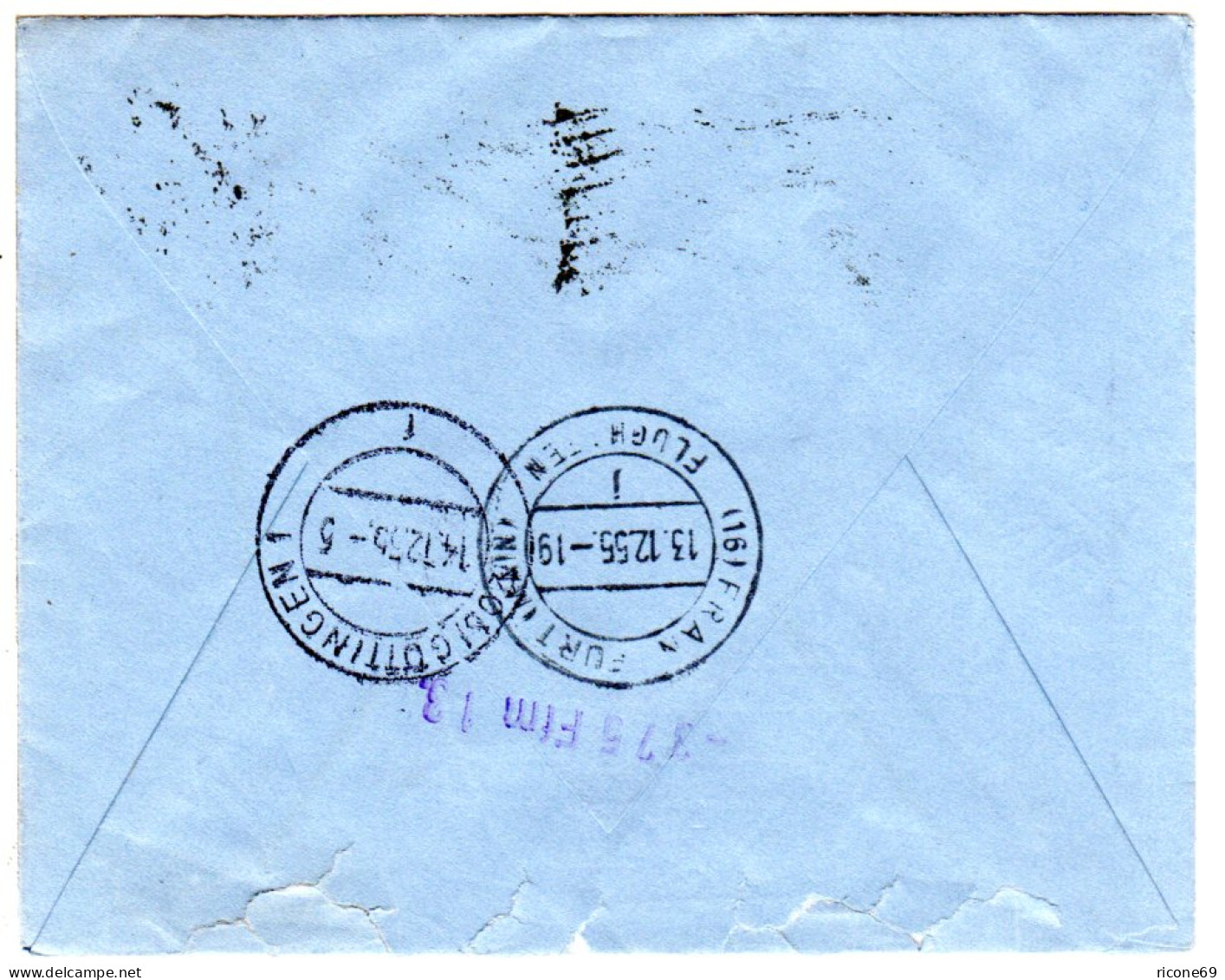 Italien 1955, 100+2x25 L. Auf Express Brief V. Rom Via Frankfurt N. Göttingen - Ohne Zuordnung