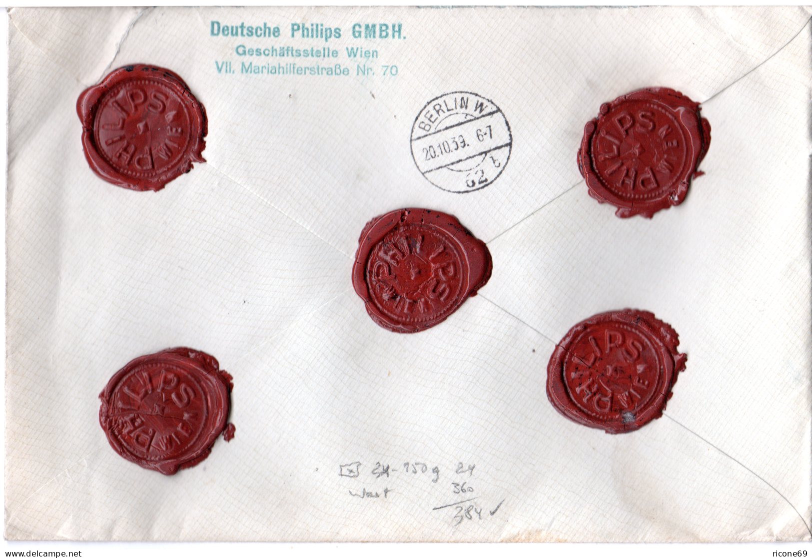 DR 1939, 6 Werte Hindenburg Auf Portorichtigem Ostmark Wert Brief V. Wien - Covers & Documents