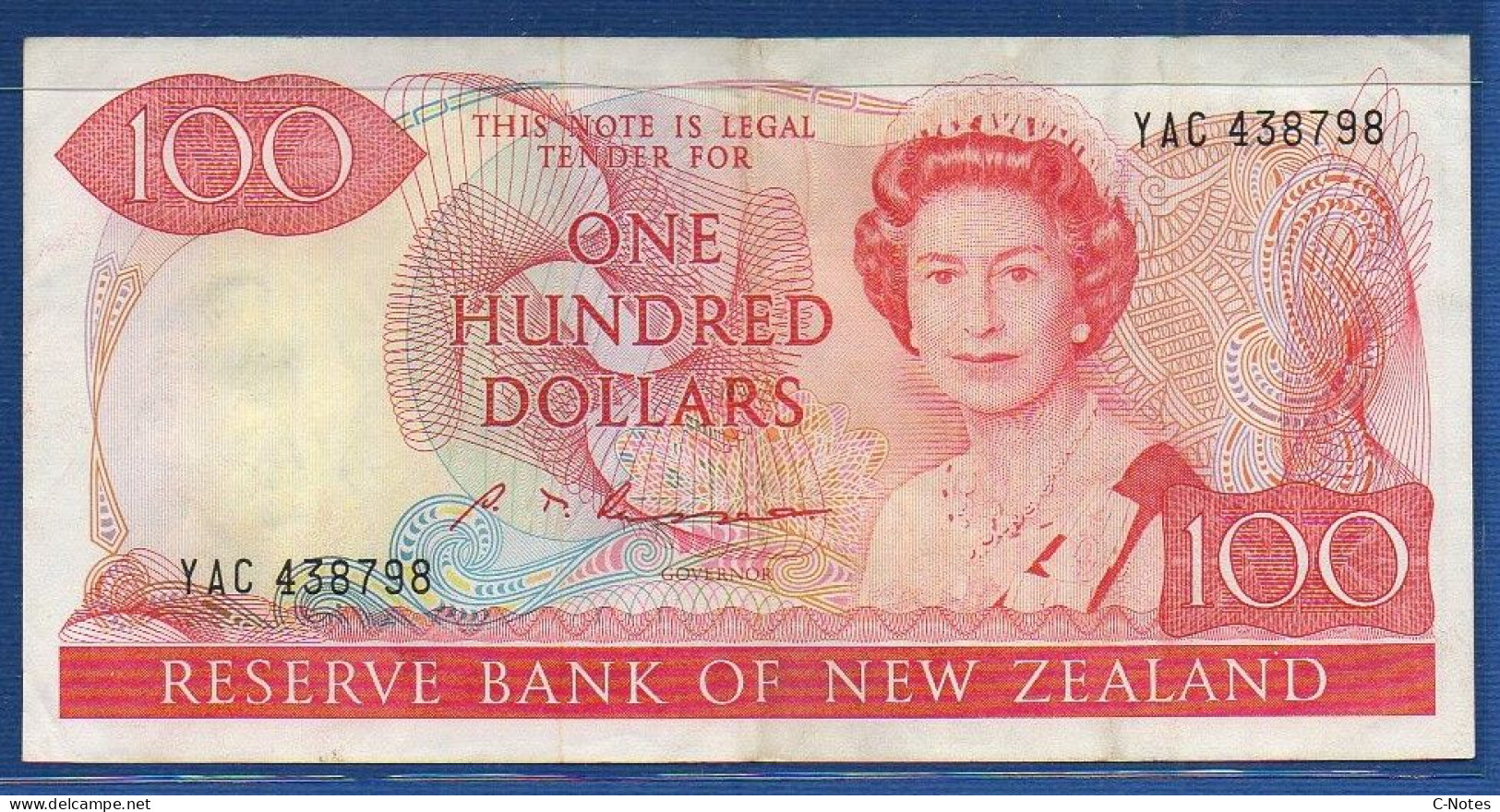 NEW ZEALAND  - P.175b – 100 Dollars ND (1989) VF+, S/n YAC438798 - Nieuw-Zeeland