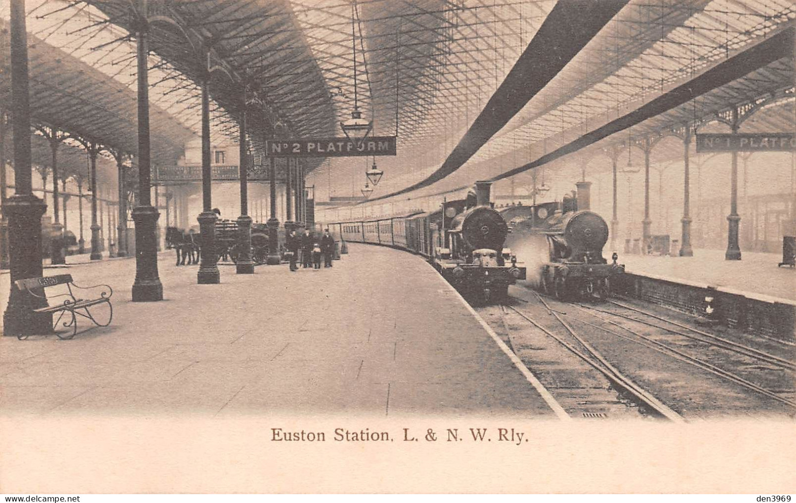 Angleterre - LONDON - Londres - Euston Station L. & N. W. Rly. - Gare, Trains - Autres & Non Classés