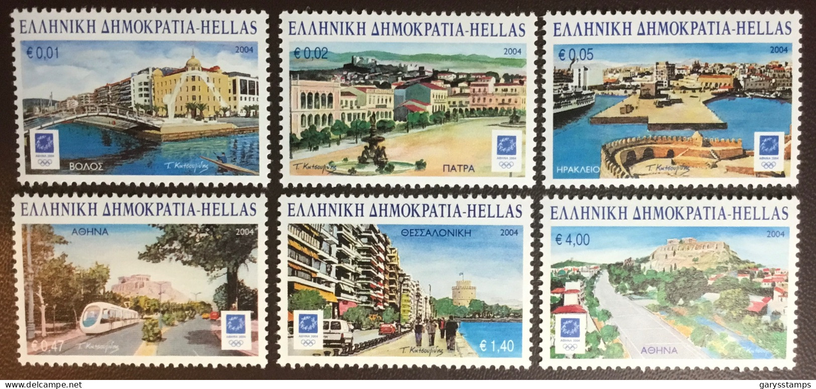 Greece 2004 Olympic Games Hosting Cities MNH - Ungebraucht