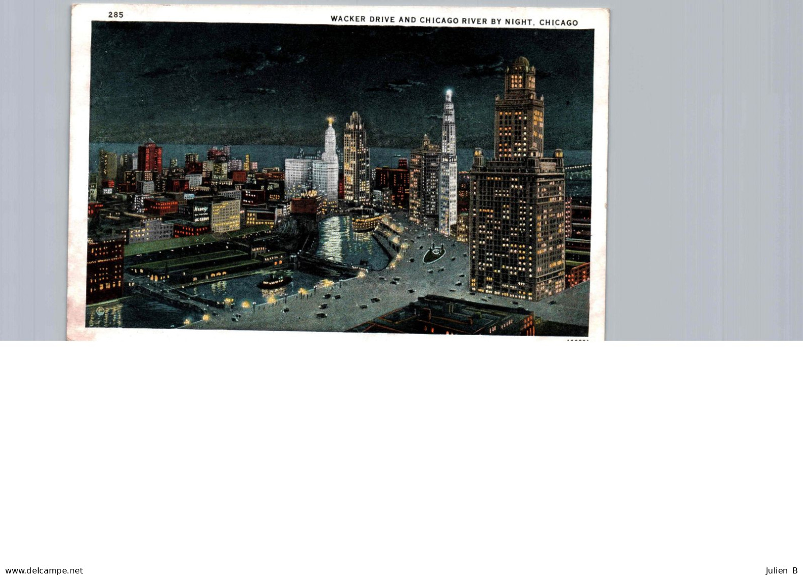 Chicago, Wacker Drive And Chicago By Night, 30 Juillet 1929, Flamme Postale Air Mail - Chicago