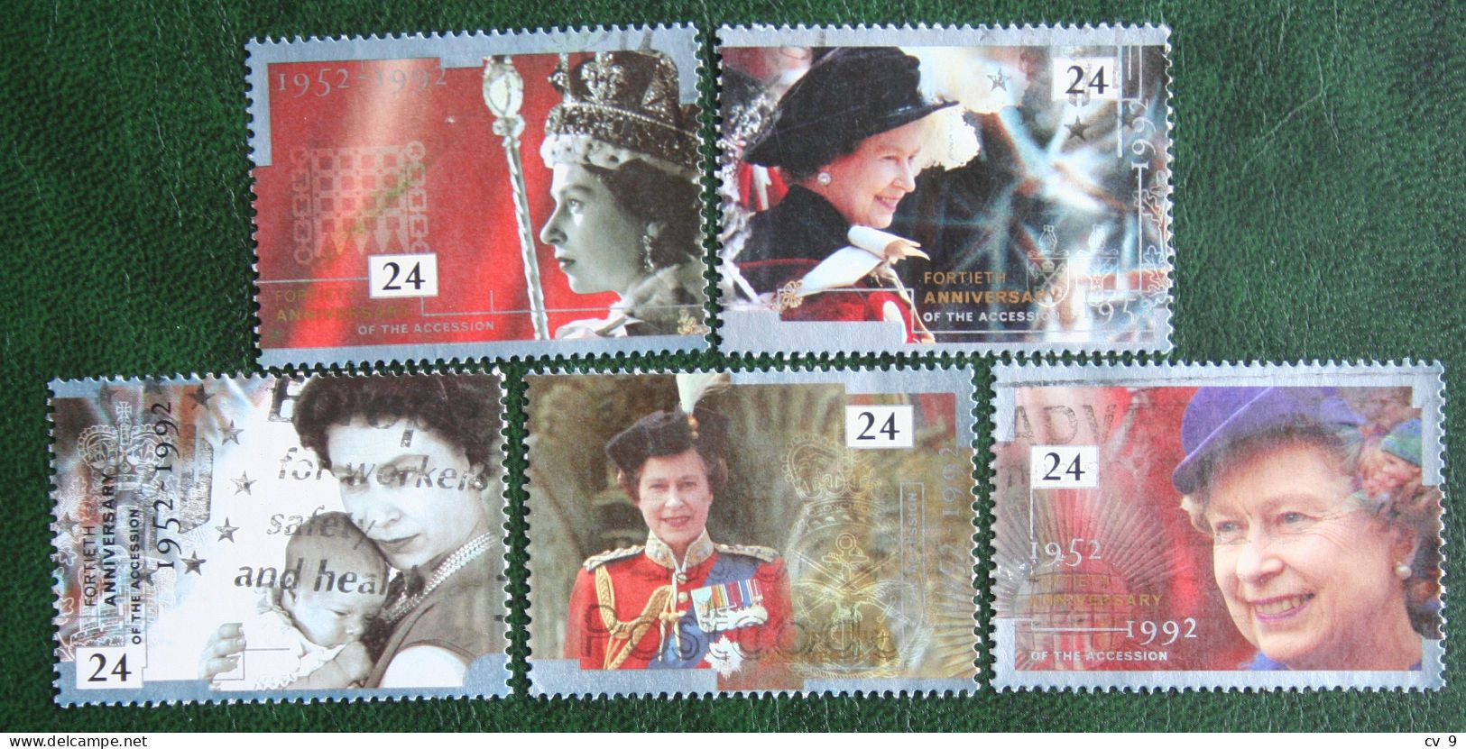 Royal Queen Elizebeth Arms Costume (Mi 1387-1391) 1992 Used Gebruikt Oblitere ENGLAND GRANDE-BRETAGNE GB GREAT BRITAIN - Used Stamps