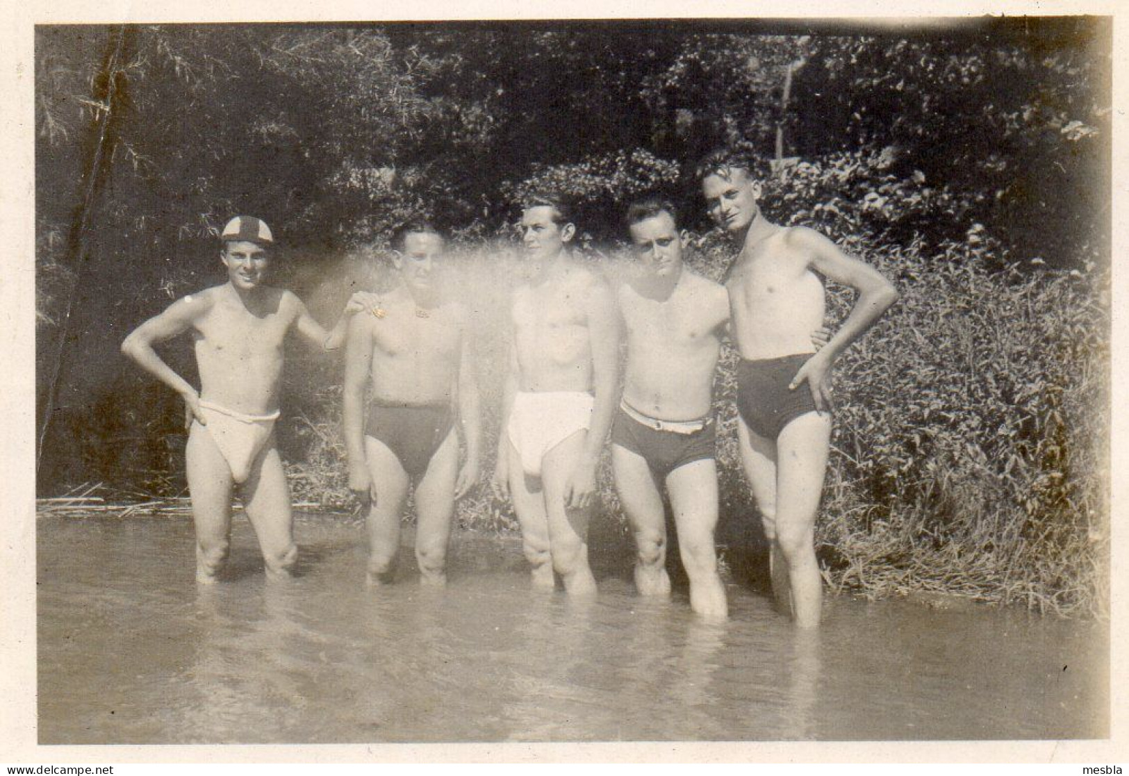 Photo De Jeunes Hommes En Maillot De Bain -  Photo Lucien De Solignac à Amélie Les Bains . - Anonymous Persons