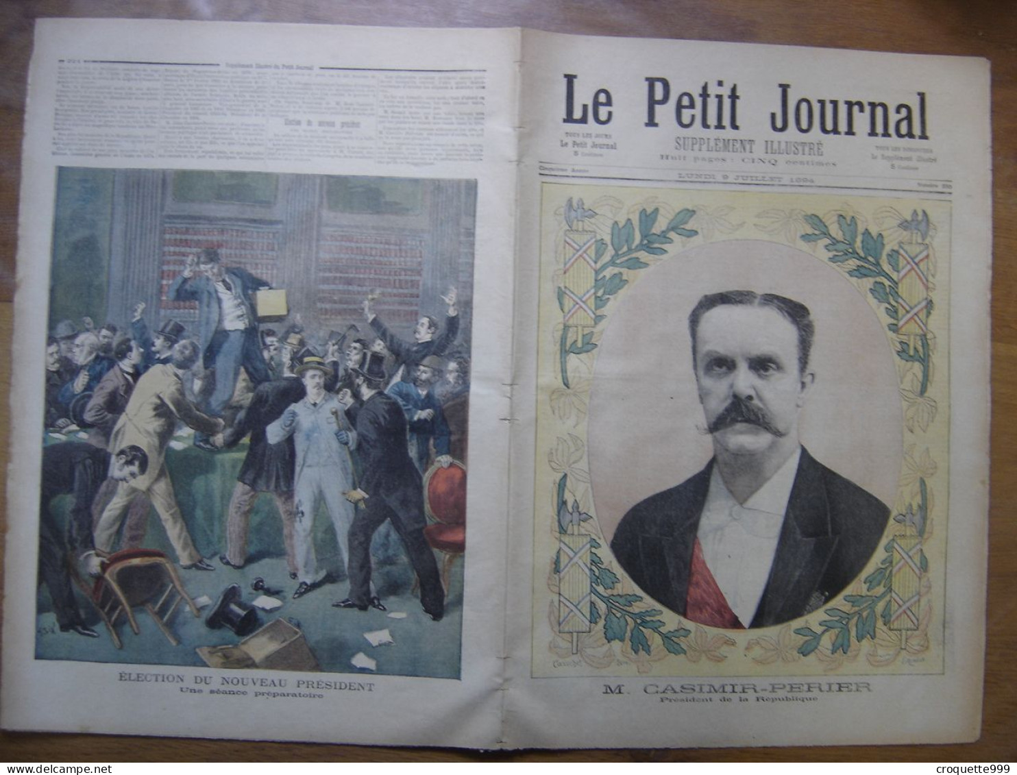 1894 LE PETIT JOURNAL 190 Casimir Perier Election Nouveau President De La Republique - 1850 - 1899