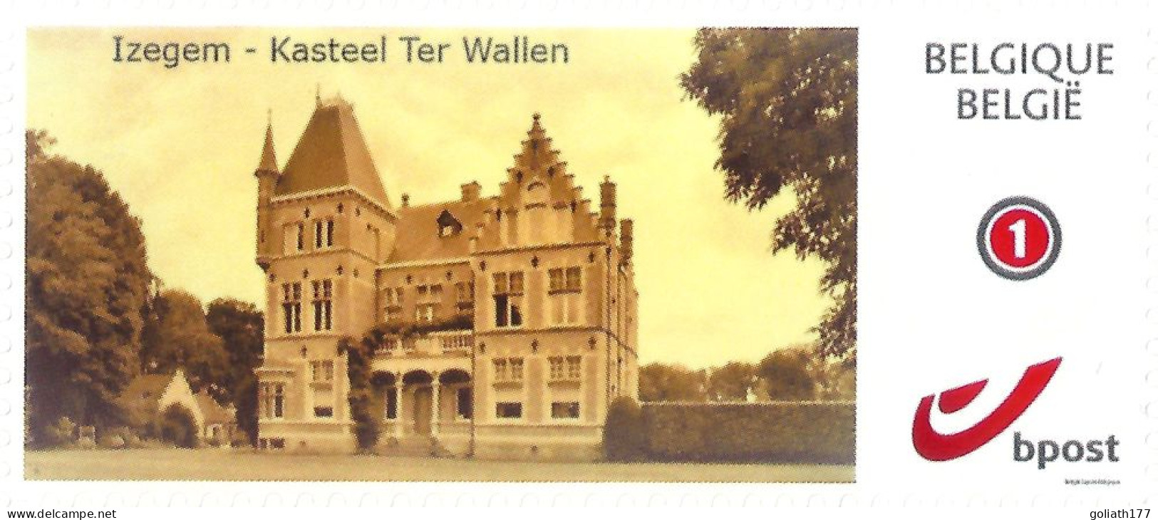 MyStamp 1 Belgie ** - Izegem - Kasteel Ter Wallen - Mint