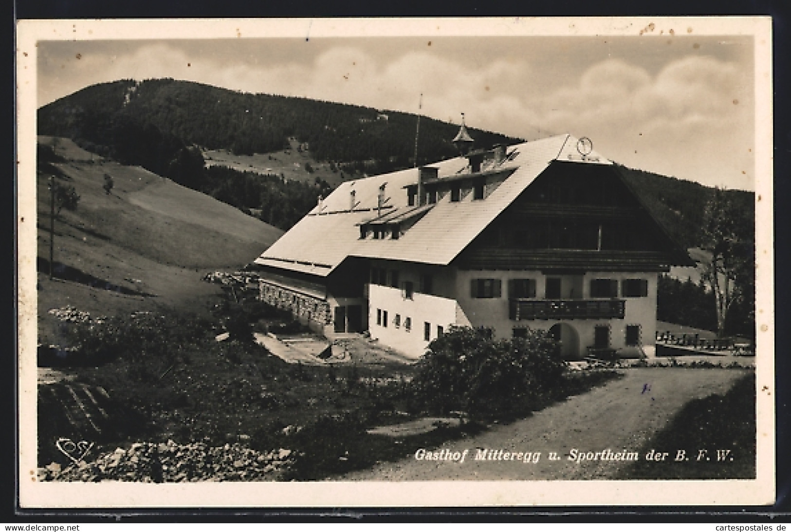 AK Salzburg, Gaisberg, Gasthof Mitteregg U. Sportheim Der B. F. W.  - Autres & Non Classés