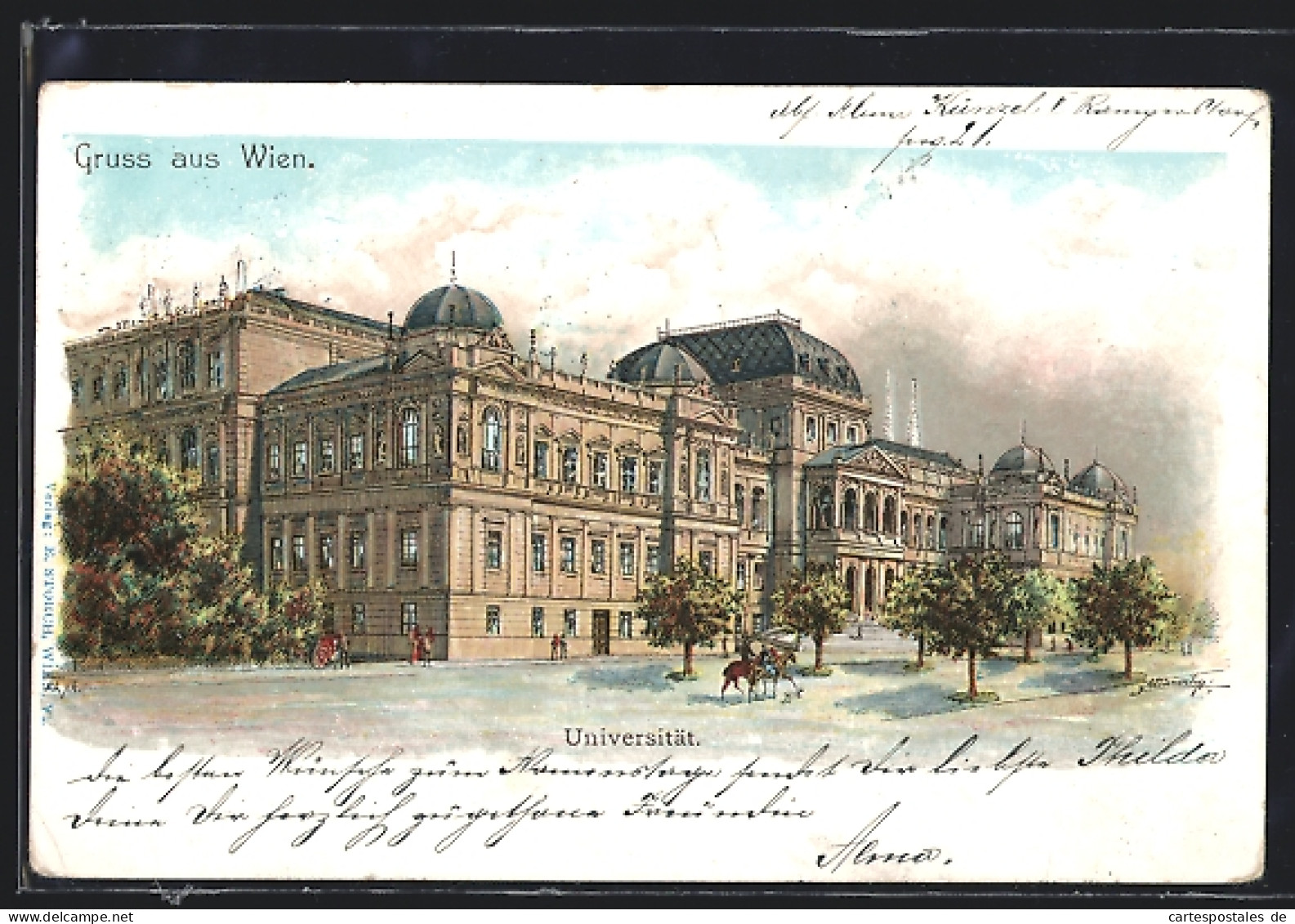 Lithographie Wien, Darstellung Der Universität  - Autres & Non Classés